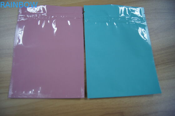 3''x4 '' ที่มีสีสันฟอยล์ฟีดด้านบนถุงซิปล็อคถุงบุหงาถุงซิป