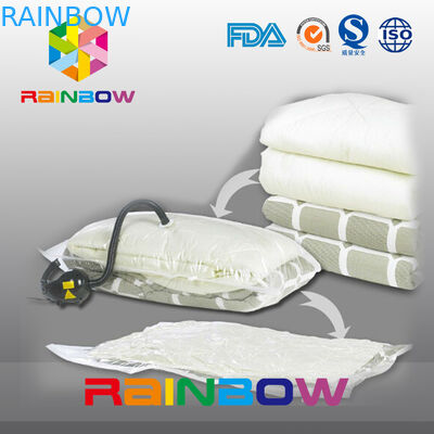กระเป๋าเก็บของขนาดใหญ่ ประหยัดพื้นที่ / กระเป๋าเก็บของ Vac Travel Vacuum Space Bag สําหรับเสื้อผ้า, ผ้าห่ม