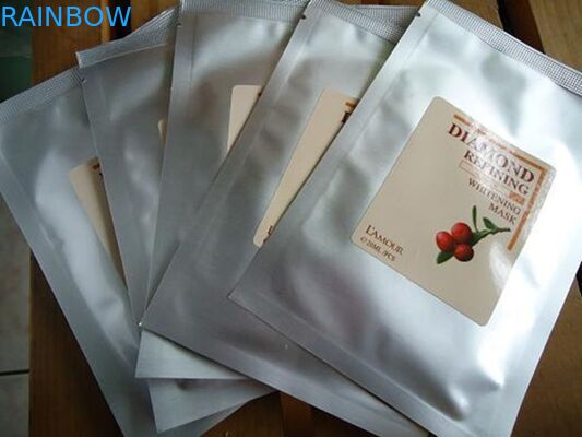 กระเป๋าหน้ากากใบหน้าอลูมิเนียมฟอยล์บรรจุภัณฑ์เครื่องสำอางออกแบบเอง