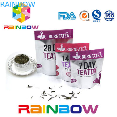 ถุงบรรจุชาที่ย่อยสลายได้ทางชีวภาพ Mylar Ziplock ลามิเนตบรรจุถุงชา