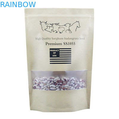 ถุงกระดาษคราฟท์พิมพ์แบบกำหนดเองพิมพ์หน้าต่างสำหรับเมล็ดพืช