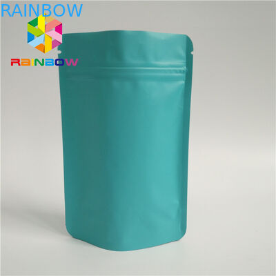 ถุงชาเขียวธรรมชาติบรรจุภัณฑ์แบบเคลือบผิว Ziplock แบบยืนด้วยตนเอง