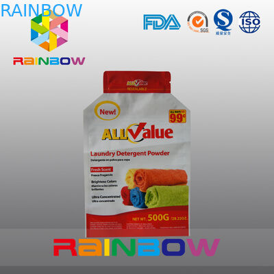 ถุงบรรจุภัณฑ์พลาสติกพิมพ์แบบกำหนดเองสำหรับผงซักฟอกซัก 500g / ผงซัก