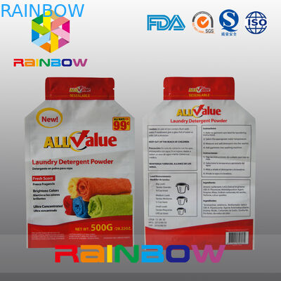 ถุงบรรจุภัณฑ์พลาสติกพิมพ์แบบกำหนดเองสำหรับผงซักฟอกซัก 500g / ผงซัก