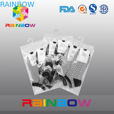 ปรับแต่งโลโก้พิมพ์ถุง Ziplock พลาสติกใส / ตะขอแขวนกระเป๋ามีซิป