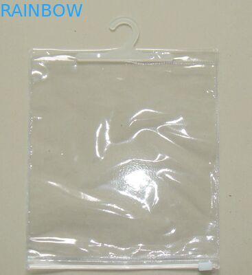 PE Ziplock ถุงพลาสติกบรรจุภัณฑ์ด้วยตะขอ / เสื้อผ้าชุดชั้นในถุงใส