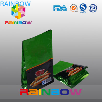 ถุงพลาสติกอลูมิเนียมฟอยล์ 8 ซองก้นแบนสำหรับอาหารขบเคี้ยว / มันฝรั่งทอด