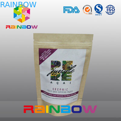 พิมพ์ถุงกระดาษที่กำหนดเองซิป Doypack ถุงบรรจุอาหาร