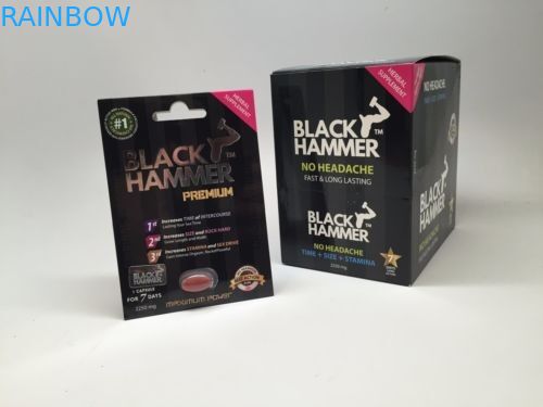 กล่องกระดาษ Mamba สีแดงสำหรับยาเพิ่มขนาดเพศชาย / บรรจุภัณฑ์บัตร