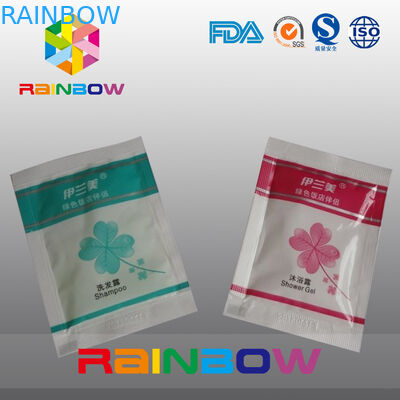 กระเป๋าเครื่องสำอางแบบปิดผนึกสามด้านสำหรับบรรจุภัณฑ์แชมพู / เจลอาบน้ำ