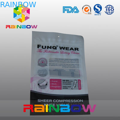 ถุงหน้าต่างพลาสติก Mylar สีแดงและสีขาวมีซิปด้านบนสำหรับอาหาร / Garllic Pleeled