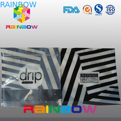 ลายทางม้าลาย Stand Up Noni Drip Bag, กระเป๋าคอมโพสิต Mylar ทันสมัย