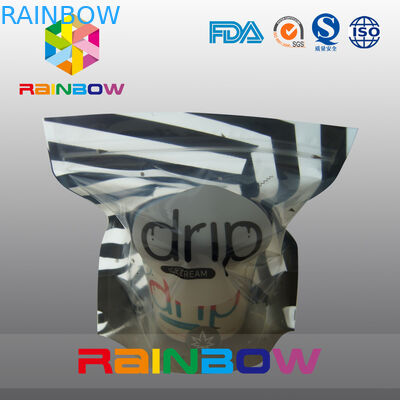 ลายทางม้าลาย Stand Up Noni Drip Bag, กระเป๋าคอมโพสิต Mylar ทันสมัย