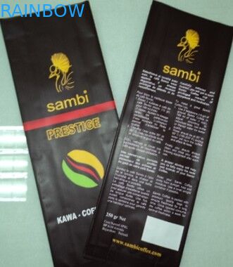 ด้านเป้าเสื้อกางเกงอลูมิเนียมฟอยล์เก็บกาแฟบรรจุถุงฟอยล์บรรจุภัณฑ์พร้อมวาล์ว