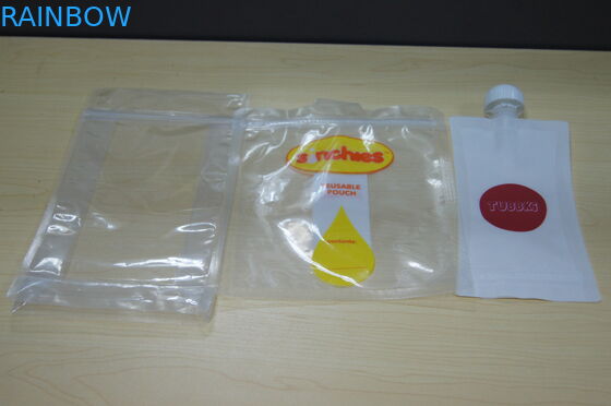 เกรดอาหารผนึกลุกขึ้นยืน Ziplock อาหารเด็กพวยกระเป๋าพิมพ์แบบกำหนดเอง