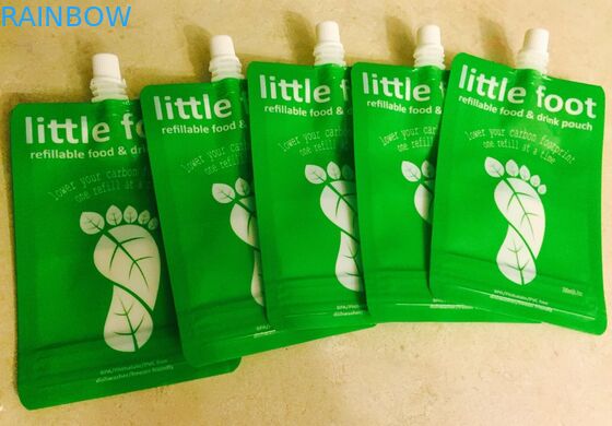 ขนาดแตกต่างกันยืนขึ้นกระเป๋าพวยนำมาใช้ใหม่สำหรับอาหารเสริม