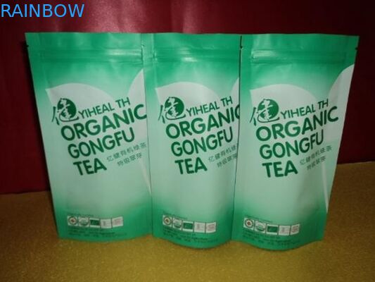 สง่างามโค้ง Lipton PET / VMPET / PE ถุงบรรจุภัณฑ์ชายืนขึ้น / ยืนขึ้นถุงชา