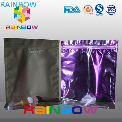 Resealable Stand Up Display กระเป๋าเครื่องสำอางเล็กพร้อมซิปและหน้าต่าง