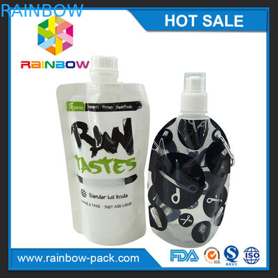 ถุงบรรจุอาหารหัดดื่มบรรจุภัณฑ์แบบมีซิปยืนอยู่ด้านบน