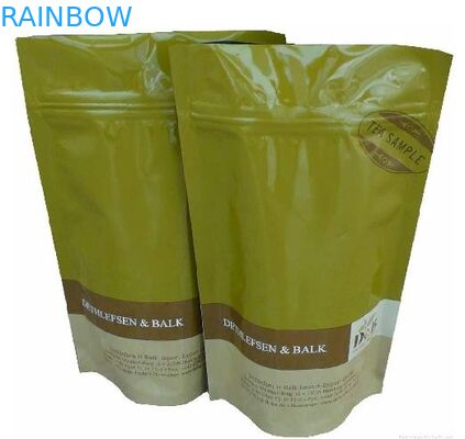 อาหารเกรด Stand Up อลูมิเนียมฟอยล์ถุงพลาสติกสำหรับบรรจุภัณฑ์ชามีซิปด้านบน