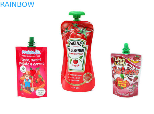 ถุงพลาสติกเหลวบรรจุภัณฑ์สำหรับการดื่ม / บรรจุ doypack แบบยืดหยุ่น