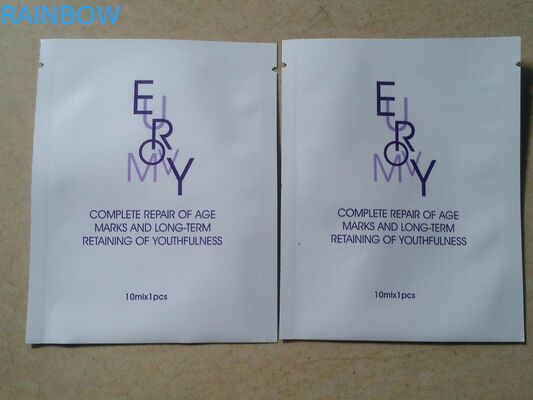 มาส์กหน้าอลูมิเนียมฟอยล์บรรจุภัณฑ์กระเป๋าพร้อมรอยบาก / รูแขวน