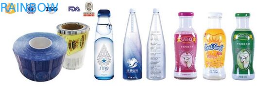 PVC / PET ฉลากแขนหดหดห่อแขนสำหรับขวด / กระป๋อง