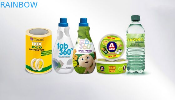 PVC / PET ฉลากแขนหดหดห่อแขนสำหรับขวด / กระป๋อง