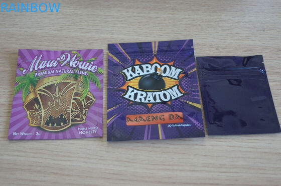 น้ำยาเคมีตราสามด้าน maeng da kratom ziplock ถุงบรรจุภัณฑ์