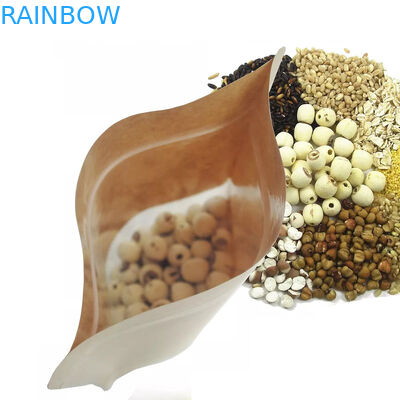 ถุงกระดาษคราฟท์เกรดอาหารพร้อมล้างหน้าต่าง / ถุง Mylay สำหรับถั่ว, ขนม, ขนมปัง, กาแฟ