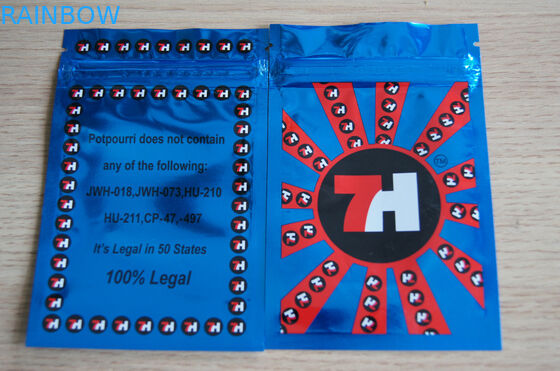 บรรจุภัณฑ์อลูมิเนียมฟอยล์รีไซเคิลบรรจุสมุนไพร - ถุงธูป Mylar Ziplock