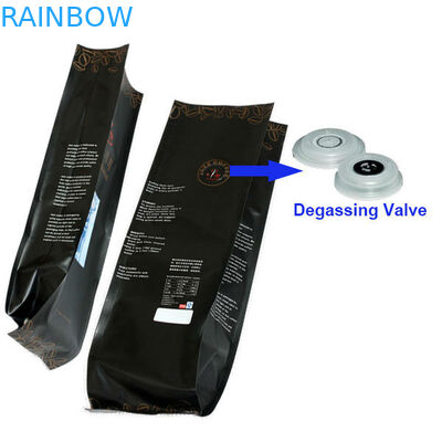 อลูมิเนียมฟอยล์ถุงบรรจุภัณฑ์เป้าเสื้อกางเกง Quad บรรจุภัณฑ์ถุงกาแฟด้วยวาล์ว