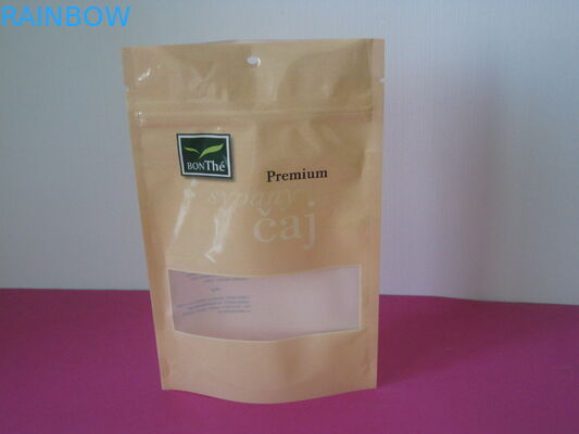 ถุงฟอยล์อลูมิเนียมรีไซเคิลได้บรรจุภัณฑ์ลามิเนต Stand Up Matt Mylar Pouch พร้อมหน้าต่าง