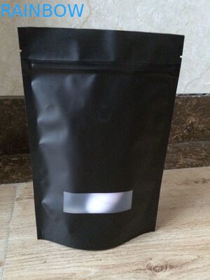 ถุงฟอยล์อลูมิเนียมรีไซเคิลได้บรรจุภัณฑ์ลามิเนต Stand Up Matt Mylar Pouch พร้อมหน้าต่าง