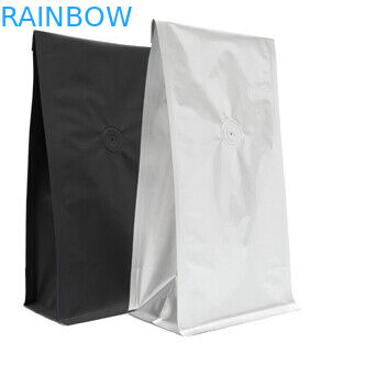 กระดาษคราฟท์ด้านล่างแบนถุงกาแฟความร้อนปิดผนึกบรรจุภัณฑ์อาหารเกรด