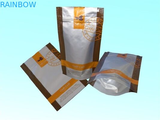 ลามิเนตลูมิเนียมฟอยล์ที่ใช้ซ้ำได้ยืนขึ้นถุง Mylar ในสีแดง