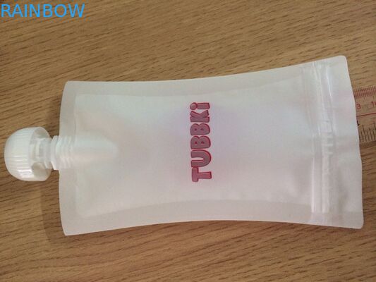 ถุงอาหารสำหรับเด็กนำกลับมาใช้ใหม่ได้พร้อมซิปคู่ด้านล่าง