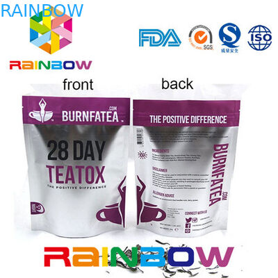 ด้านข้างบรรจุในซอง Doy แพ็คกระดาษคราฟท์บรรจุภัณฑ์ถุงชาอลูมิเนียมฟอยล์ถุงพลาสติก Ziplock