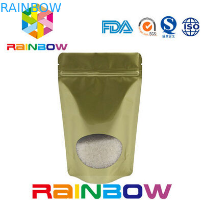 ถุงอลูมิเนียมฟอยล์พิมพ์แบบกำหนดเองพร้อม ziplock และหน้าต่างที่ชัดเจน