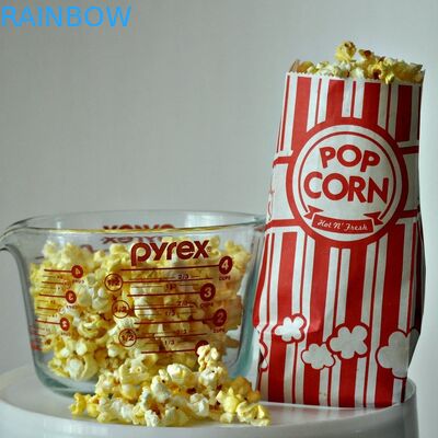 Carnival King Paper Popcorn Bags ถุงกระดาษที่กำหนดเอง 1 ออนซ์แพ็คของสีแดงและสีขาว