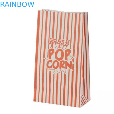 Carnival King Paper Popcorn Bags ถุงกระดาษที่กำหนดเอง 1 ออนซ์แพ็คของสีแดงและสีขาว
