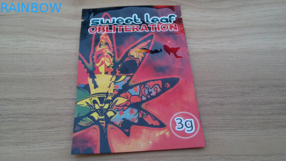 สหราชอาณาจักร 1 กรัม, 3 กรัมบรรจุภัณฑ์ธูปสมุนไพรใบไม้หวาน / วิจัยถุงผงเคมีพร้อมซิป