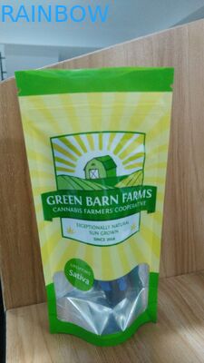 ที่กำหนดเอง Stand Up อาหารอลูมิเนียมฟอยล์ถุงซิปลามิเนตด้วยหน้าต่างที่ชัดเจน