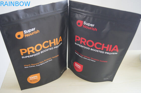 อลูมิเนียมฟอยล์ยืนขึ้นกระเป๋า 500g 750g 1kg เวย์โปรตีนผงบรรจุภัณฑ์