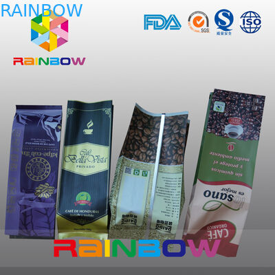 250 กรัมอลูมิเนียมฟอยล์ถุงชาบรรจุภัณฑ์เป้าเสื้อกางเกงถุงกาแฟ