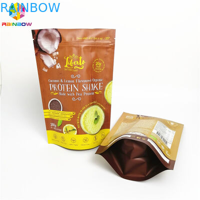 ถุงฟอยล์พิมพ์ดิจิตอลบรรจุภัณฑ์ผงกระโถนยืนขึ้นถุงซิป mylar