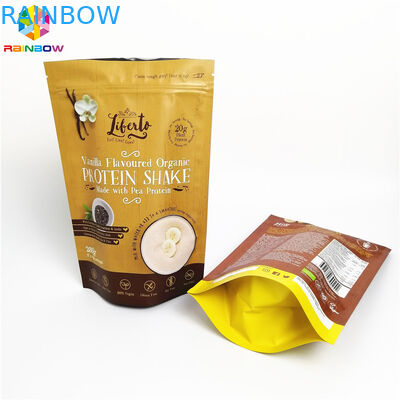 ถุงฟอยล์พิมพ์ดิจิตอลบรรจุภัณฑ์ผงกระโถนยืนขึ้นถุงซิป mylar