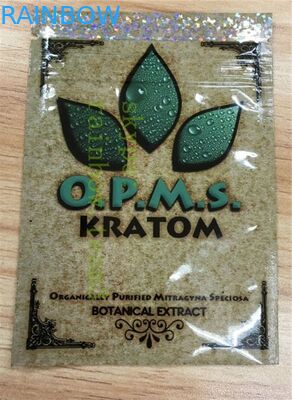 อลูมิเนียมฟอยล์ด้านบนถุงบรรจุภัณฑ์ ziplock สำหรับ cannabinoids แคปซูล kratom / mitragyna