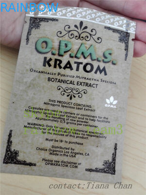 อลูมิเนียมฟอยล์ลุกขึ้นยืนกระเป๋าเพื่อเพิ่มผง kratom สกัดจาก kratom