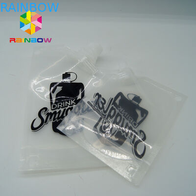 BPA ฟรี 4 ออนซ์ / 8 ออนซ์ Nonleakage นำมาใช้ใหม่พลาสติกใสขวดไวน์ / สุรากระเป๋า